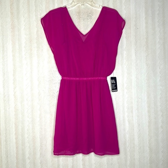 ❤️ 🆕 EXPRESS CHIFFON DRESS SIZE XS - Picture 2 of 5